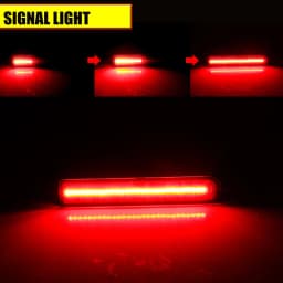 Red LED Car Rear Bumper Reflector Brake Tail Lights Fog Lights W/ Sequential Turn Signal Lights For 2007-2014 Toyota FJ Cruiser