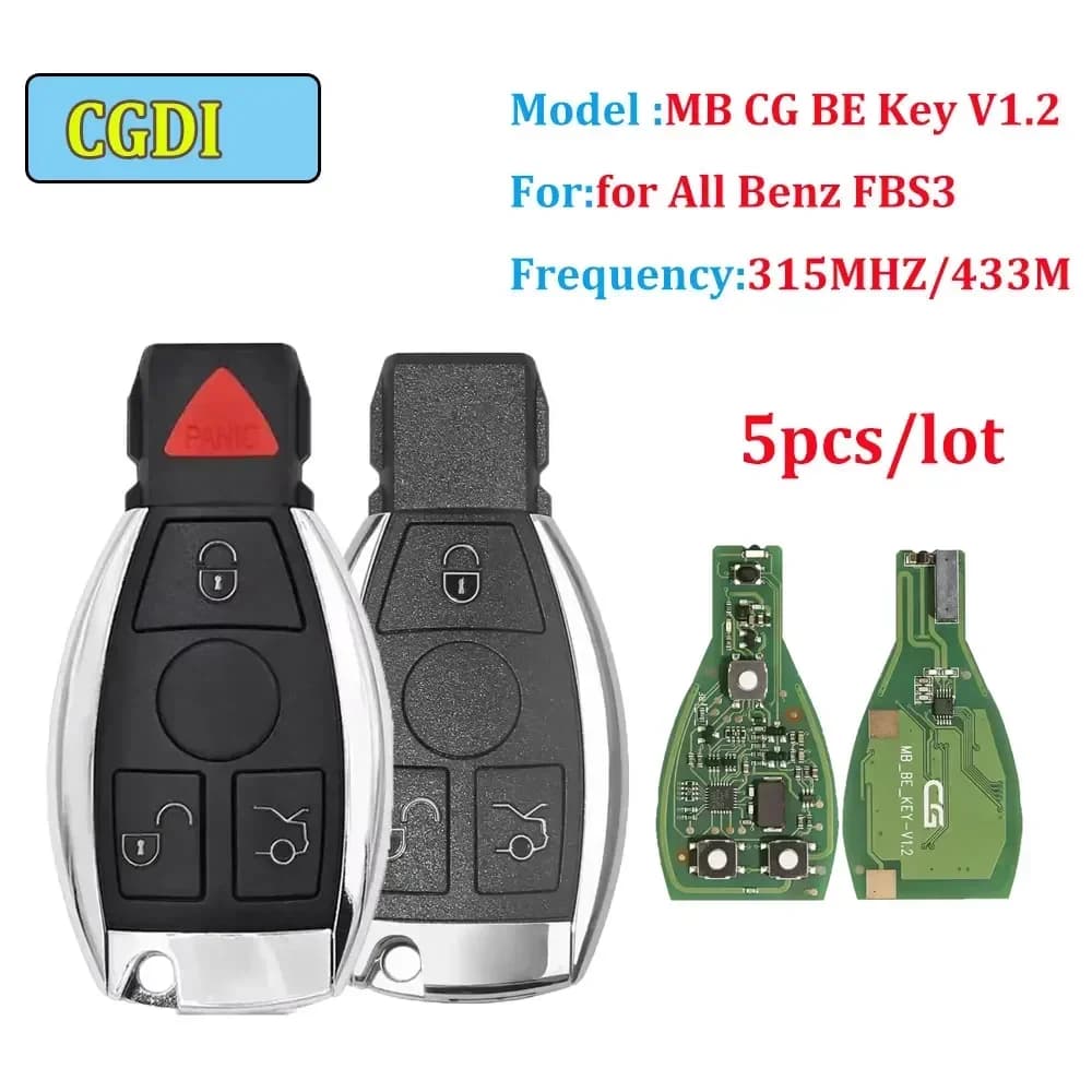 5pcs CGDI MB CG BE Key V1.2 for All Benz FBS3 315/433M Working with CGDI MB Programmer and Get 1 Free Token for CGDI MB NO LOGO