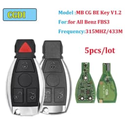 5pcs CGDI MB CG BE Key V1.2 for All Benz FBS3 315/433M Working with CGDI MB Programmer and Get 1 Free Token for CGDI MB NO LOGO
