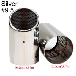 2Pcs/Set Stainless Steel Car Exhaust Muffler Tip Pipes Covers for Audi A1 A3 A4 TT 2009-2015/VW Volkswagen PASSAT