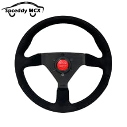 JDM V2 13inch Italy Suede Leather Universal Racing Sport Steering Wheel 320mm Flat Black Red Yellow BlueV232000