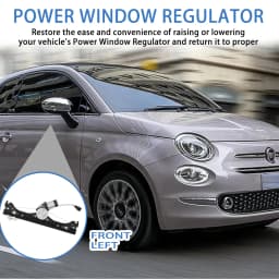 52060970 51876269 Black Car Window Front Left Driver Side 2pin Window Regulator Assembly With Motor For Fiat 500 1.4L 2012-2019