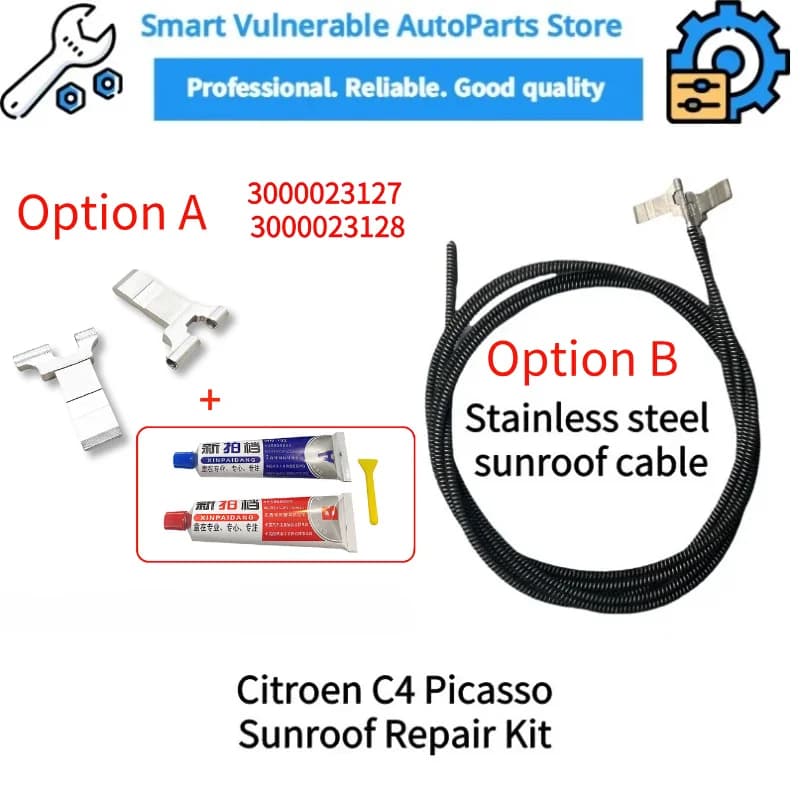 sunroof cable bracket for Citroen C4 Picasso sunroof sunshade cable bracket buckle slider metal bracket 3000023127 3000023128