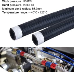 3M 5M 6M Oil Fuel Hose Oil Gas Line AN4 AN6 AN8 AN10 AN12 10FT Cooler Hose Line Nylon Stainless Steel Braided Pipe Tube in Stock
