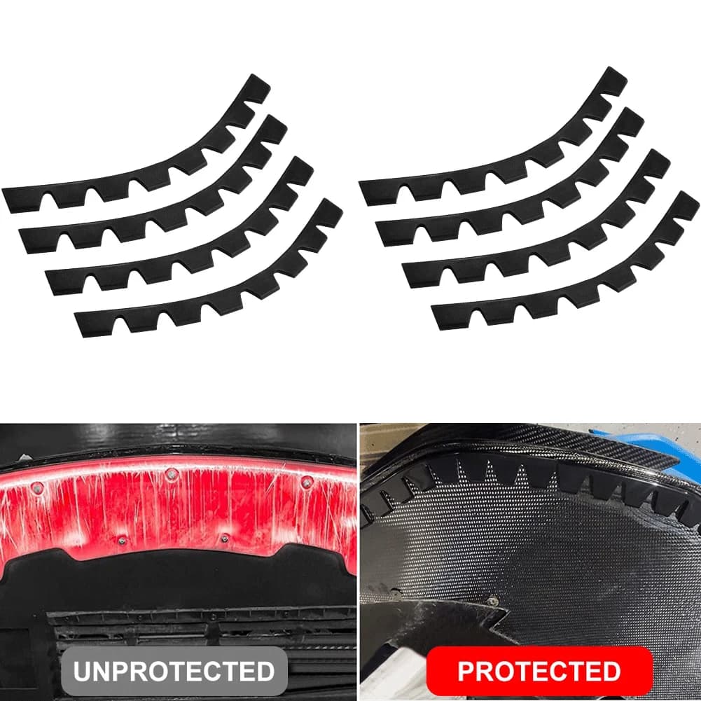 8pcs Universal Car Bumper Guard Anti-Scratch Kit Scrape Protector Skid Plate Car Front Lip Anti-collision Strip For Cars Trucks