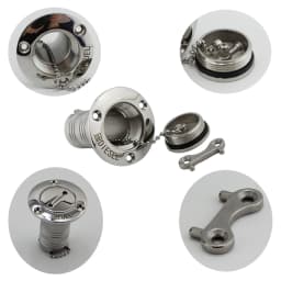Marine Boat Hardware Deck Filler 38/50mm 316 Stainless Steel Key Cap Filler Water Waste Diesel Gas Fuel Deck Filler 1.5" and 2"