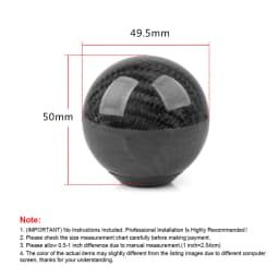 5/6 Speed Carbon Fiber Style Gear Shift Knob JDM Universal Shape Manual Transmission Shifter Lever Knob 8MM 10MM 12MM