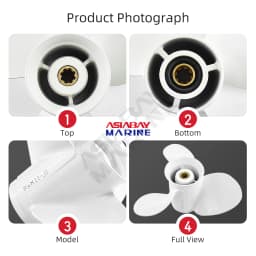 For Yamaha 9.9hp 15hp 20hp Outboard Propeller 9 1/4*11 Boat Motor Aluminum Alloy Screw Ship Marine Engine Parts 3 Blade 8 Spline