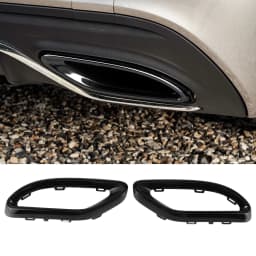 Gloss Black Exhaust Tip Cover Trims Replacement for Mercedes‑Benz A B C E GLC CLS‑Class W177 W247 W205 W213 X253 C257