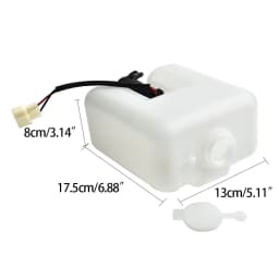 2Pin Car Plastic + Metal White Windshield Washer Reservoir Bottle Tank W/12V Pump Hose Jet Universal Accessories For Vehicles