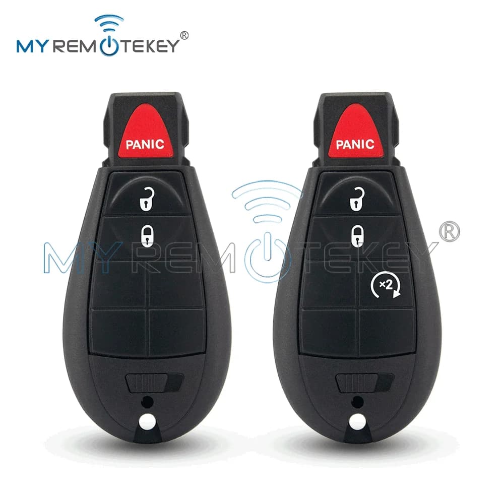 MYREMOTEKEY Remote Car Key Shell Fobik Key Case FCC GQ4-53T 3/4Buttons for Dodge RAM 2013 2014 2015 Jeep Cherokee 2014 2015