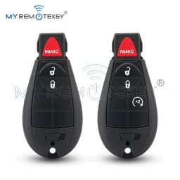 MYREMOTEKEY Remote Car Key Shell Fobik Key Case FCC GQ4-53T 3/4Buttons for Dodge RAM 2013 2014 2015 Jeep Cherokee 2014 2015