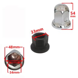 Wheel Nuts Covers 33mm Metal Chrome Plating Universal Bolt Head Protection Cap External Decorative Wheel Rim Screw Trucks Bus