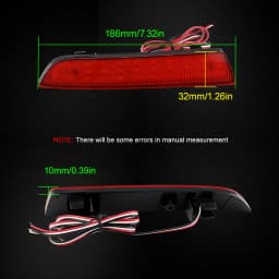 2Pcs Red LED Rear Bumper Reflector Lights Car Tail Lamps Brake Stop Light For Mercedes-Benz W447 Vito Tourer Dualiner V-Class