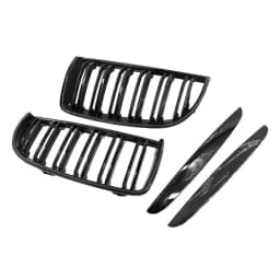 Front Bumper Kidney Grill Gloss Black Left&Right For 2005-2008 BMW 3 Series E90 320i 325i 325xi 330i 323i 328i 328xi 335i 335xi