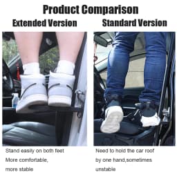 Extended Foldable Car Roof Rack Step Car Door Step Universal Latch Hook Auxiliary Foot Pedal Auto Rooftop Luggage Step Ladder