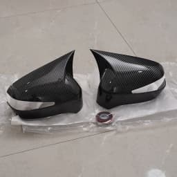 Bracingo Rearview Mirror Cover Fit For Honda Civic 8th 2006-2011 Gloss Black/Carbon Pattern Side Wing Mirror Cap Car Accessories