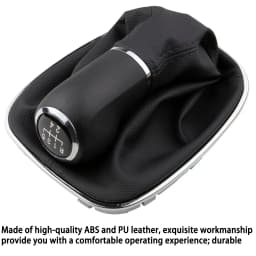 5 Speed Gear Shift Knob Gaitor Boot Manual PU Leather & Plastic For Opel Vauxhall Corsa D S07 E X15