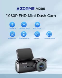 AZDOME Dash Cam M200 1080P FHD Wifi Car Camera English Voice Control Car DVR Night Vision G-Sensor 24H Parking Monitor
