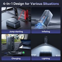 Baseus 4 In 1 Jump Starter 600A Car Jump Starter Power Bank Multi-function Car Air Pump for Auto Battery Starting Tire Inflator