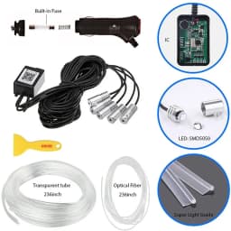 Car LED Interior Atmosphere Lights Universal RGB Ambient Light Optic Fiber APP Music Control Auto Decorative Neon Lamp