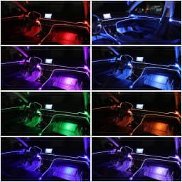 Car LED Interior Atmosphere Lights Universal RGB Ambient Light Optic Fiber APP Music Control Auto Decorative Neon Lamp