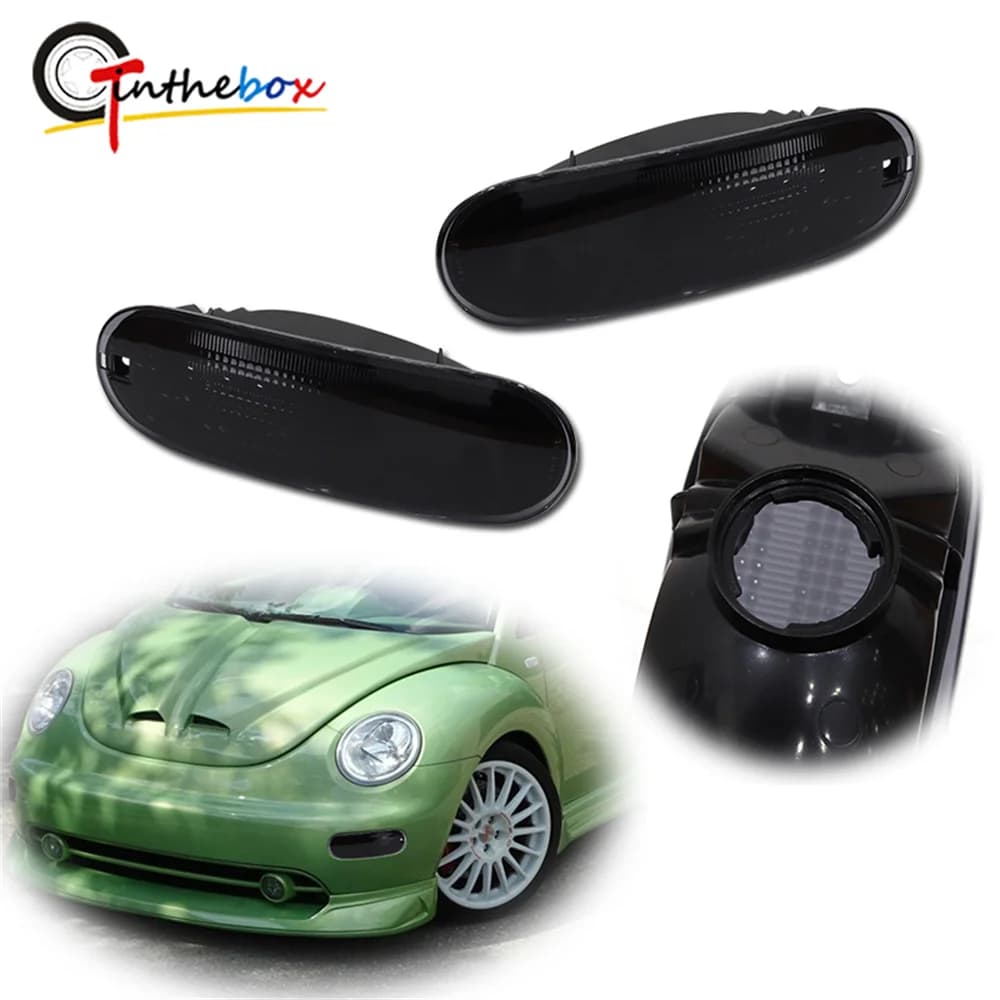 2pcs Car Front Side Marker Parking Lights Light Housing Shells For VW Beetle 1998 -2005 No Bulb/Socket