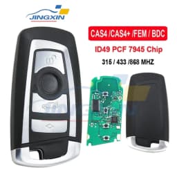 JINGXIN CAS4 868/315/433mhz Car Remote Smart Key For BMW 1 3 5 7 Series CAS4 System Auto Vehichle Alarm Keyless KR55WK49863 Key