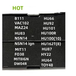 Lishi 2 in 1 HU83 VAC102 HU87 MAZ24 NSN14 FO38 DW04R MIT11 MIT8IGN HU66 HU100 HU64 HU101 HU100R HU92 HU162T(8) TOY48 HY22