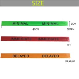 10Pcs 41CM Bracelets First Aid Rescue Response Triage Classification Immediate Delayed Treatment Reflective Band Wristband