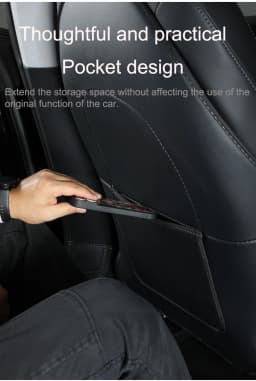 For Tesla Model 3 Highland Seatback Protector Cover Mat Model Y Juniper Seat Back Protective Child Anti-Kick Mats Napa Leather