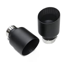 1 Piece Matte Black Stainless Steel Car Muffler Tip Tailpipe Universal Exhaust Tip For VW GTI MK7 Golf 7 BMW Exhaust Nozzle