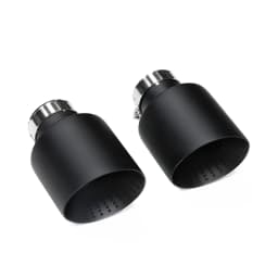 1 Piece Matte Black Stainless Steel Car Muffler Tip Tailpipe Universal Exhaust Tip For VW GTI MK7 Golf 7 BMW Exhaust Nozzle