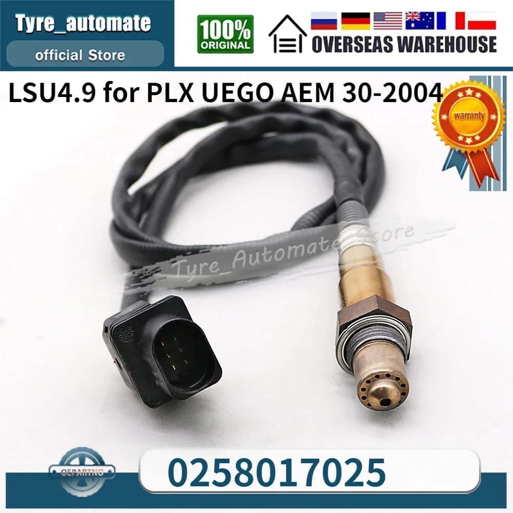 0258017025 WideBand Oxygen Lambda Sensor LSU4.9 for PLX UEGO AEM 30-2004