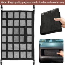 Car Strong Net Bag Load-Bearing Mesh Car Roof Storage Capacity Car Ceiling Auto Accessories Organizer Large Journey Space Saving