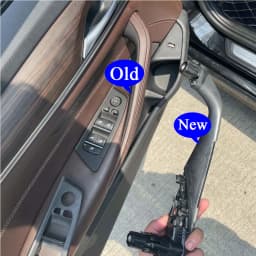 2/4PCS Left Right Carbon Fiber Interior Car Door Handle Inside Cover Trim For BMW 5 Series M5 G30 G31 F90 2017-2022 51417438523