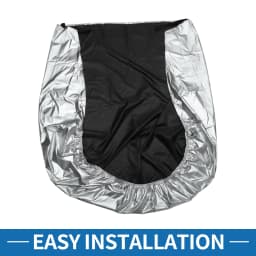 UXCELL Front Half Car Cover 220x160cm Bonnet Cover Waterproof Outdoor Engine Hood Half Cover 210D with Reflective Tape