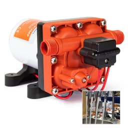 SEAFLO 42 Series Diaphragm Water Pump 3.0GPM 55PSI 12 Volts Electric Yacht Boat Marine RV Caravan High Pressure Supply 4 Chamber