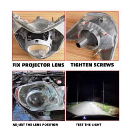SANVI 2PCS UNIVERSAL Auto Projector Lens Framework for Hella 3r G5 Bi LED Projector Lens Car Light Accessories