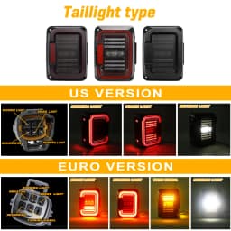 SUP-LIGHT New Design Car Light Assembly LED Tail Lamp For Jeep Wrangler JK JKU 2007-2017 30W Reverse Light Daytime Running Light