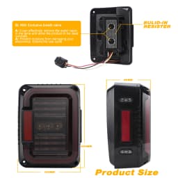 SUP-LIGHT New Design Car Light Assembly LED Tail Lamp For Jeep Wrangler JK JKU 2007-2017 30W Reverse Light Daytime Running Light