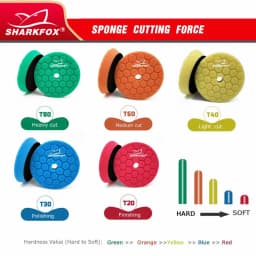 Sharkfox 5/6 inch Car Polishing Pad Sponge Buffing Waxing Clean Polish Buffer Drill Wheel Polisher Removes Scratches Car Repair
