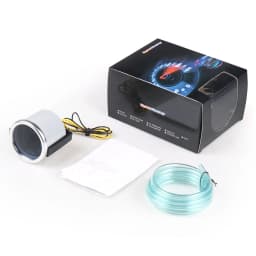 Dynoracing 2''52MM Turbo Boost Gauge 3 BAR Mechanical White Led Boost Gauge Smoke lens Boost Sensor BX101537