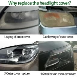 Head Lights Cover For Volkswagen VW Scirocco pre-facelift 08-14 Transparent Housing Front Headlights Lens Shell Glass Lampcover