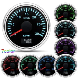 HD 52MM GPS Speedometer 30/60/80/120/200 Km/h Boat Car Truck Speed Gauge Meter 7 Color Backlight With GPS Antenna 9-32V