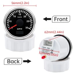 HD 52MM GPS Speedometer 30/60/80/120/200 Km/h Boat Car Truck Speed Gauge Meter 7 Color Backlight With GPS Antenna 9-32V