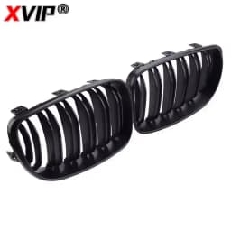For BMW E81 E87 E82 E88 128I 130I 135I Car Front Bumper Kidney Grille Racing Grills Grilles Gloss Black Dual Slats Grill 07-11