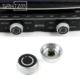 Audio Volume Radio Knob Cover CD Multi-Media Control Switch Button For Porsche Cayenne Panamera Macan 911