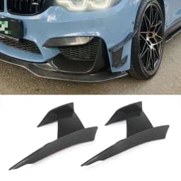 6pcs Carbon Fiber Or Bright Black Car Styling Accessories Front Bumper Side Decoration For BMW F80 M3 For BMW F82 M4