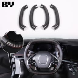 For Chevrolet Corvette C8 2020-2024 Car Accessory ABS Carbon Fiber Car Console Gear Shift Panel Cover door armrest Trim Sticker